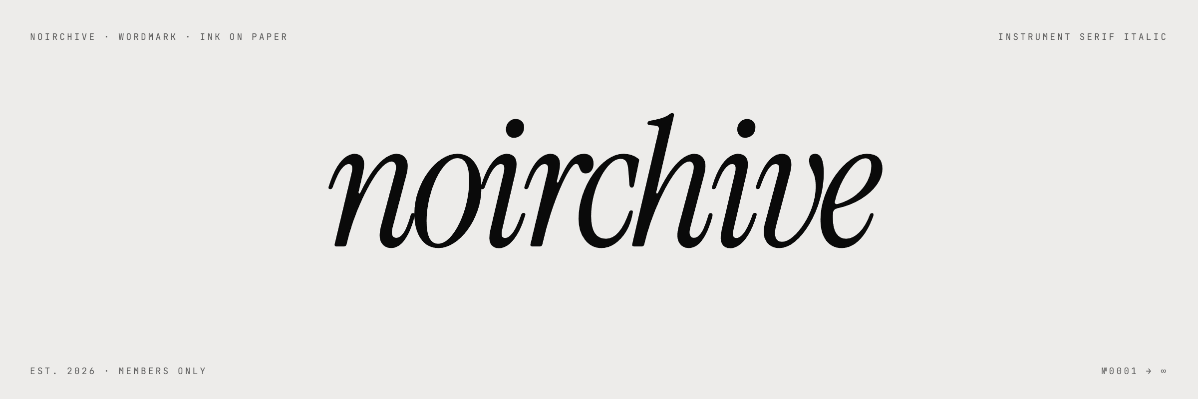 Wordmark · ink on paper