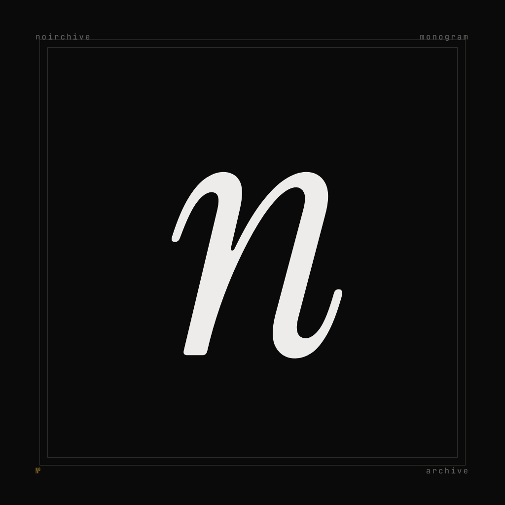 Monogram · boxed n