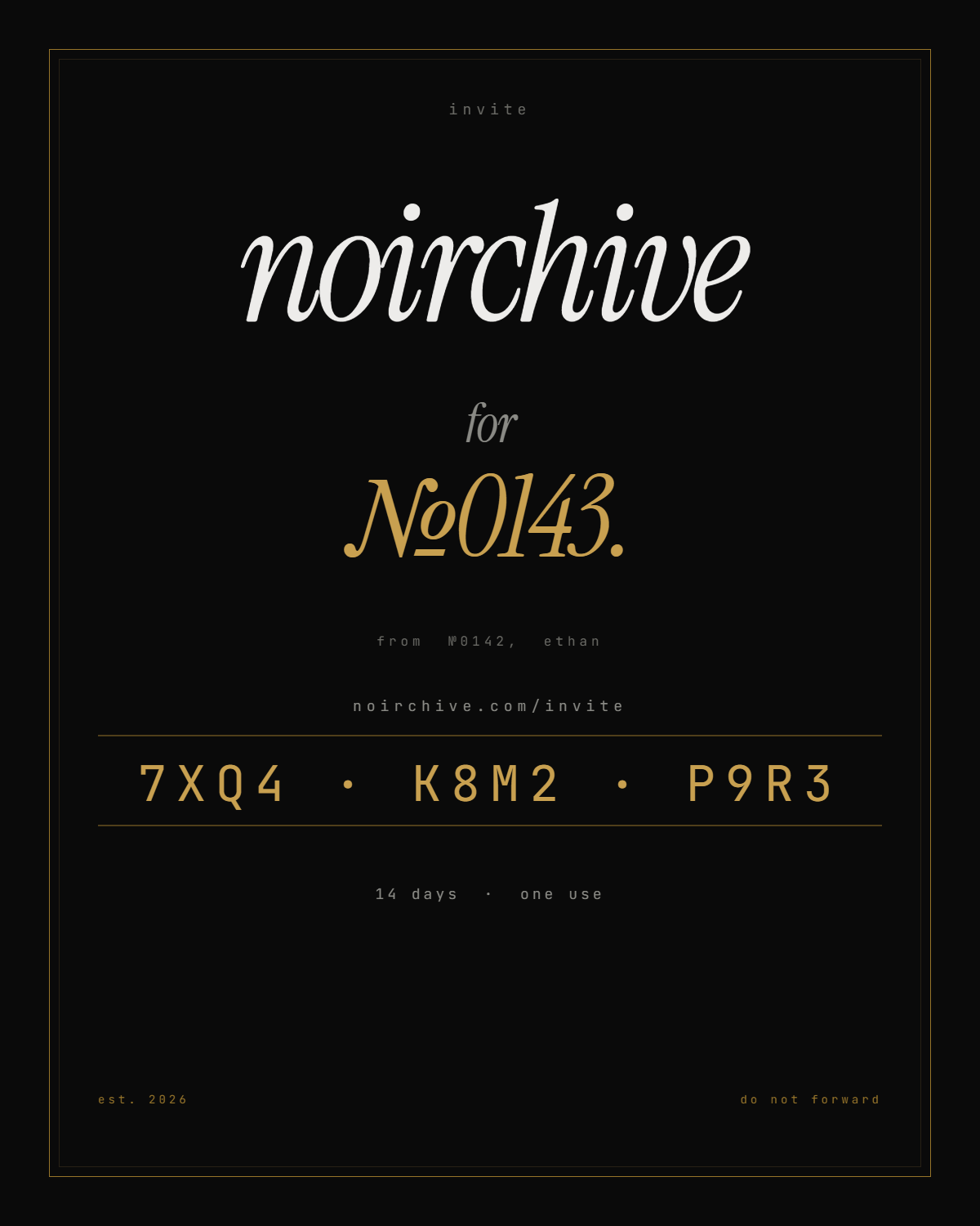 Invite card